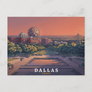 Dallas Texas Retro Travel Postcard