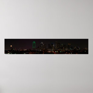 Dallas, Texas Skyline at Night Poster