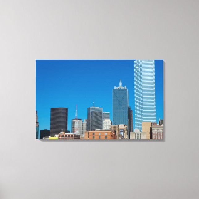 Dallas Texas skyline at sunset Canvas Print (Front)