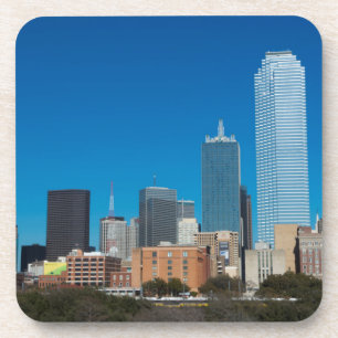 Dallas Texas skyline at sunset Coaster