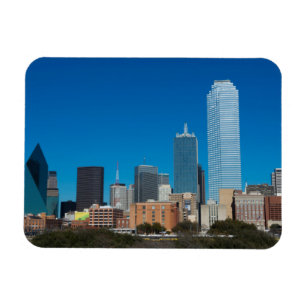 Dallas Texas skyline at sunset Magnet