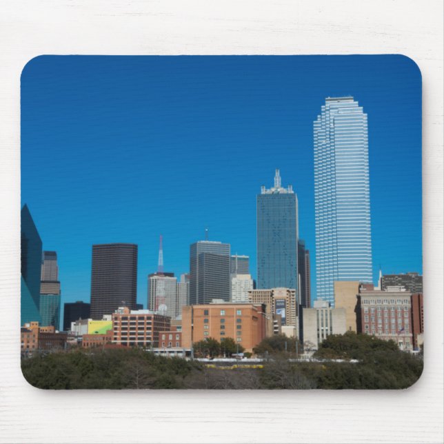Dallas Texas skyline at sunset Mouse Mat (Front)
