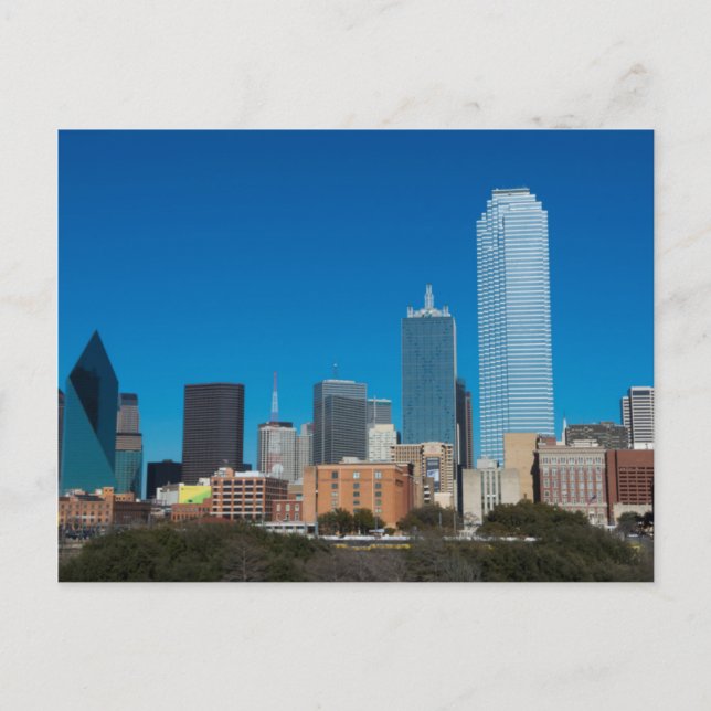 Dallas Texas skyline at sunset Postcard (Front)