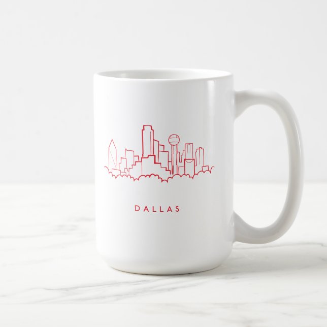 Dallas Texas Skyline Coffee Mug (Right)