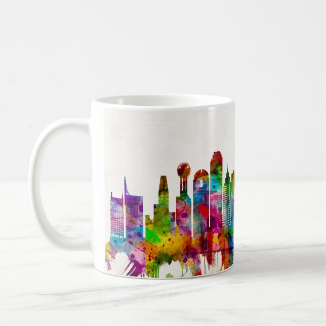 Dallas Texas Skyline Coffee Mug (Left)