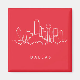 Dallas Texas Skyline Magnet