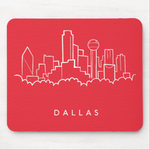 Dallas Texas Skyline Mouse Mat