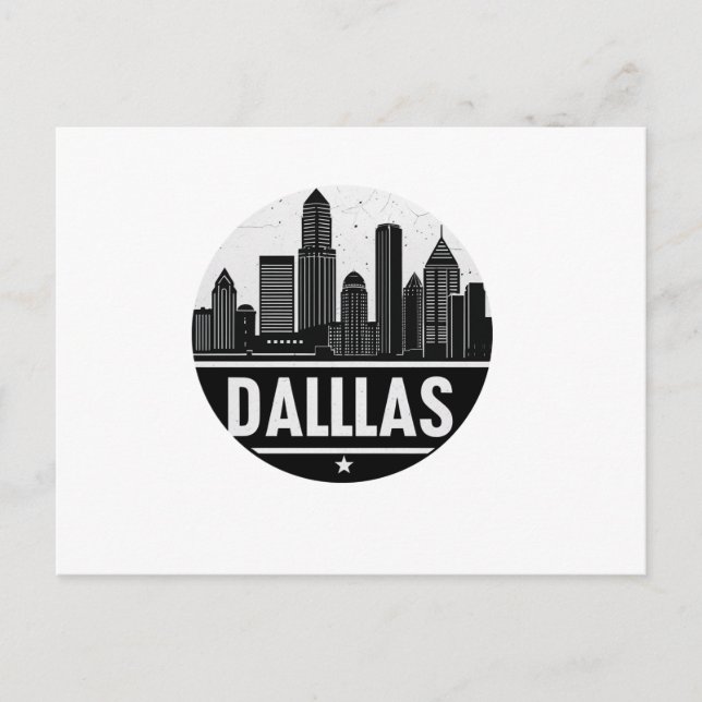 Dallas Texas Skyline Postcard (Front)