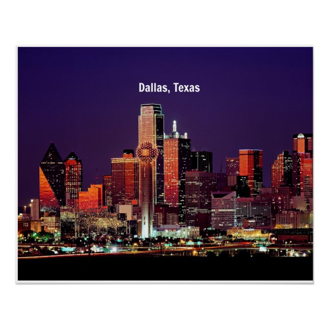 Dallas, Texas Skyline Poster (Front)