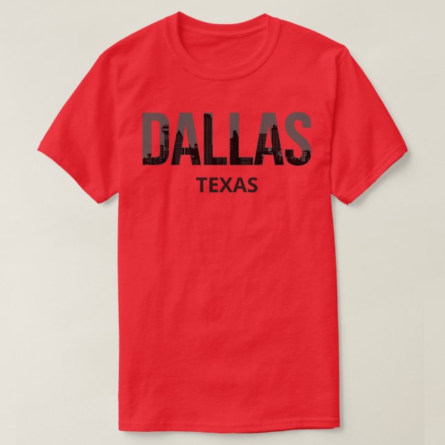 Dallas Texas Skyline Pride I T-Shirt (Design Front)