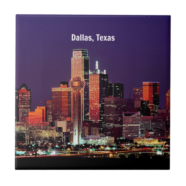 Dallas, Texas Skyline Tile (Front)