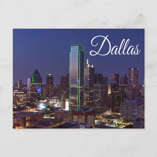 Dallas, Texas Skyline, United States Postcard (Front)