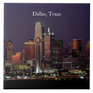 Dallas, Texas skyline view, Tile