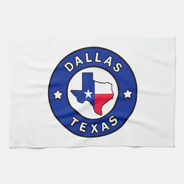 Dallas Texas Tea Towel (Horizontal)