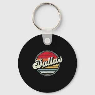 Dallas Texas Tx Home State Cool 70s Style Sunset M Key Ring