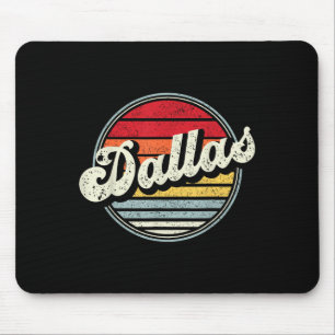 Dallas Texas Tx Home State Cool 70s Style Sunset M Mouse Mat