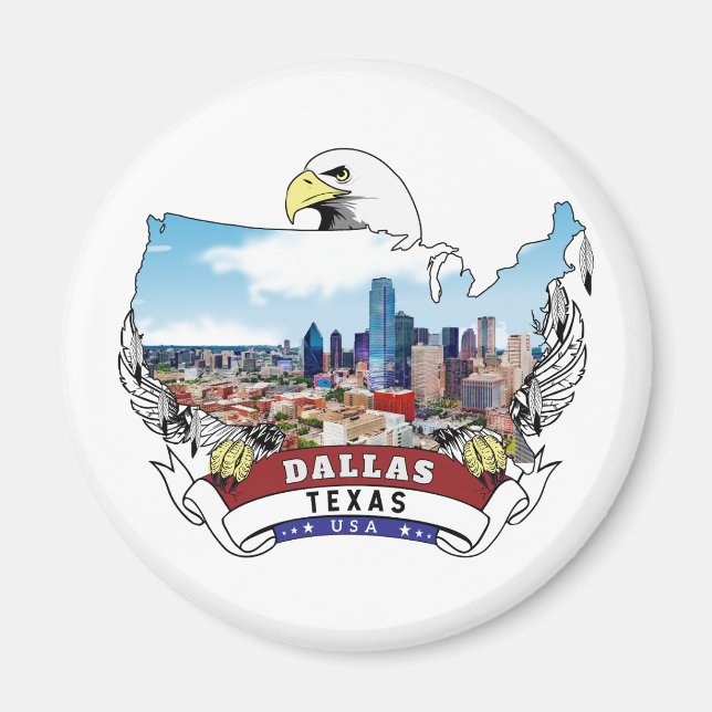 Dallas, Texas USA Bald Eagle  Magnet (Front)