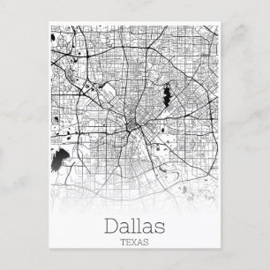 Dallas Texas USA Travel City Road Map Postcard