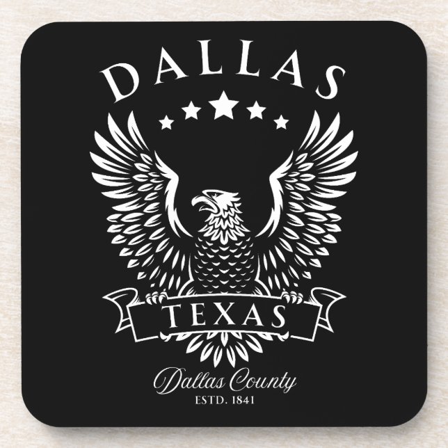 Dallas Texas Vintage Eagle Coaster (Front)