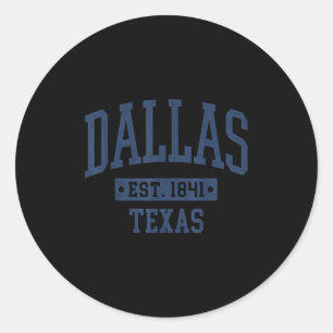 Dallas Texas Vintage Srts Design Dallas Classic Round Sticker