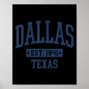 Dallas Texas Vintage Srts Design Dallas  Poster