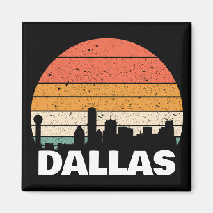 DALLAS TEXAS VINTAGE SUNSET MAGNET