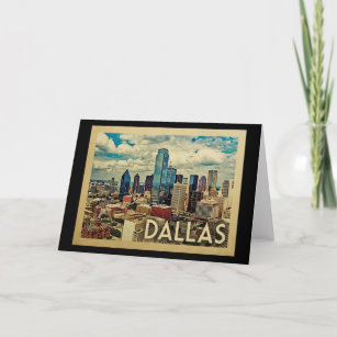 Dallas Texas Vintage Travel Card