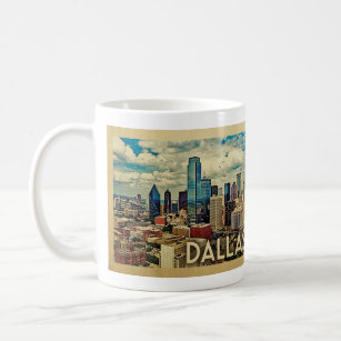 Dallas Texas Vintage Travel Coffee Mug