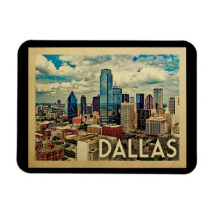 Dallas Texas Vintage Travel Magnet
