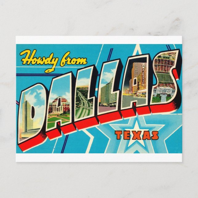 Dallas, Texas Vintage Travel Postcard (Front)