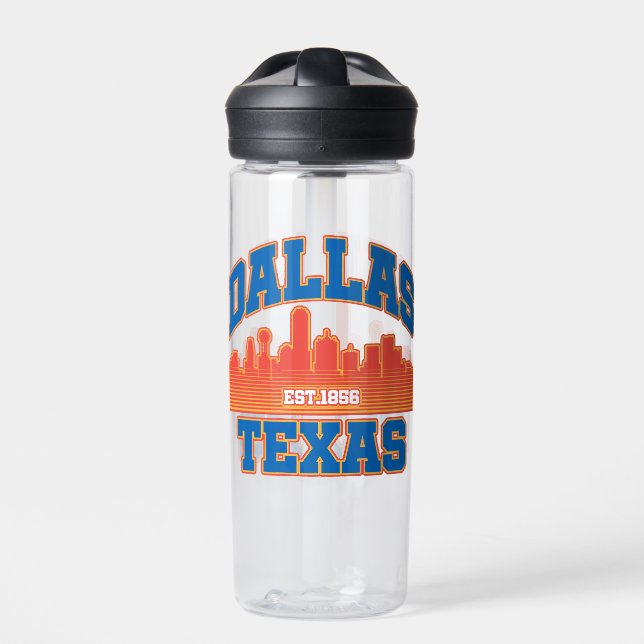 Dallas,Texas Water Bottle (Front)