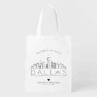 Dallas, Texas Wedding | Stylised Skyline