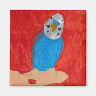 Dallas the Budgie Ceramic Magnet