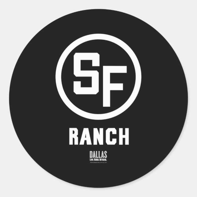 Dallas Tv Series Southfork Ranch Classic Round Sticker (Front)