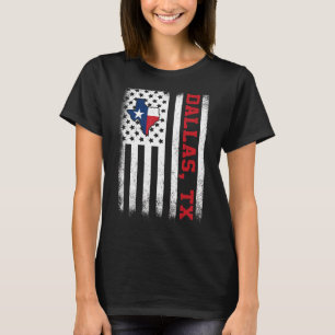 Dallas Tx Texas American Patriotic Distressed July T-Shirt