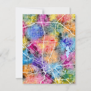 Dallas USA City Map Postcard
