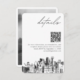Dallas Wedding Details QR Code Small Enclosure Card