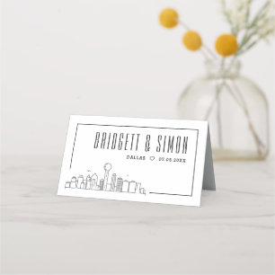 Dallas Wedding Place Table Name Cards