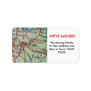 Dallas We've Moved label