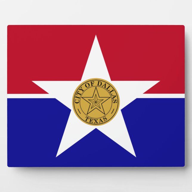 Dalllas City Flag Plaque (Front)