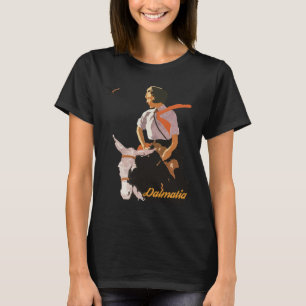 Dalmatia Donkey Ride Vintage Black Travel T-Shirt