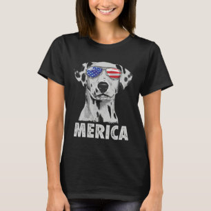 Dalmatian 4th of July Merica Men American Flag Sun T-Shirt