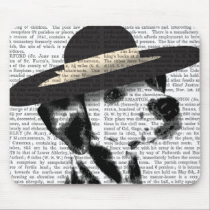 Dalmatian and Brimmed Black Hat Mouse Mat