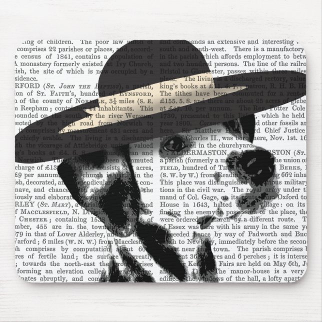 Dalmatian and Brimmed Black Hat Mouse Mat (Front)