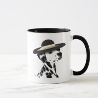 Dalmatian and Brimmed Black Hat
