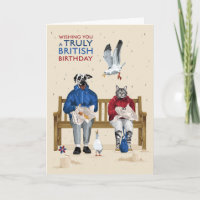  Dalmatian and Cat Truly British Seaside Birthday