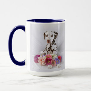 Dalmatian and flowers mug