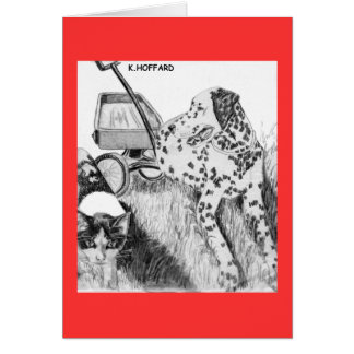 Dalmatian and Kitten