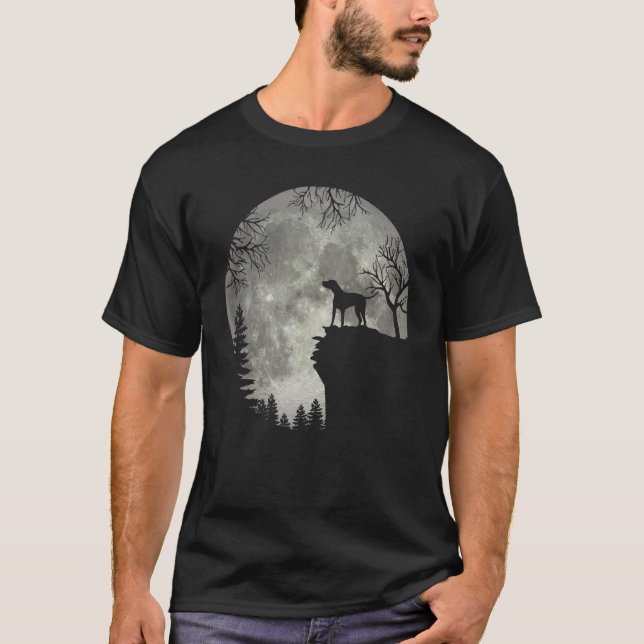 Dalmatian And Moon Halloween Classic Halloween Mon T-Shirt (Front)