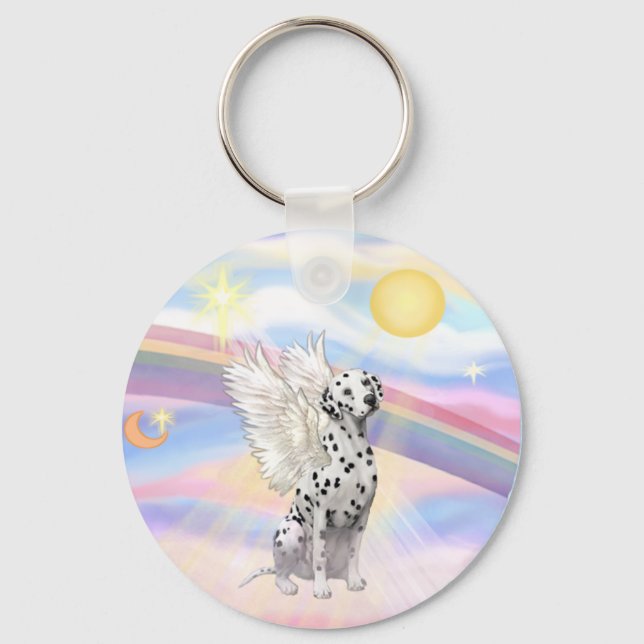Dalmatian Angel Key Ring (Front)